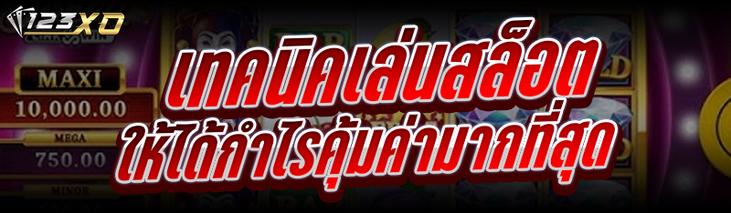 เทคนิคเล่นสล็อต ให้ได้กำไรคุ้ม